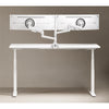 Thinking Works 2:22 Curve dual monitor arm in matte white, studio product view