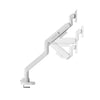 Thinking Works 2:22 Curve single monitor arm in matte white, alternate angle