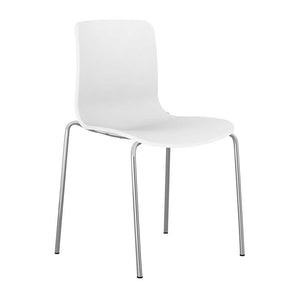 Acti 4C Chrome Four Leg Chair White