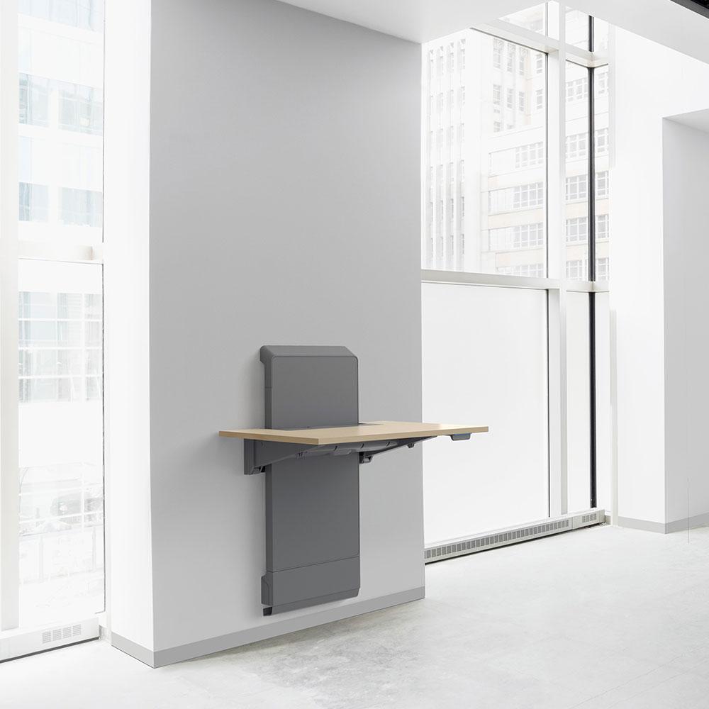 JUV Sit Stand Wall Mounted Desk Ergonomics Now