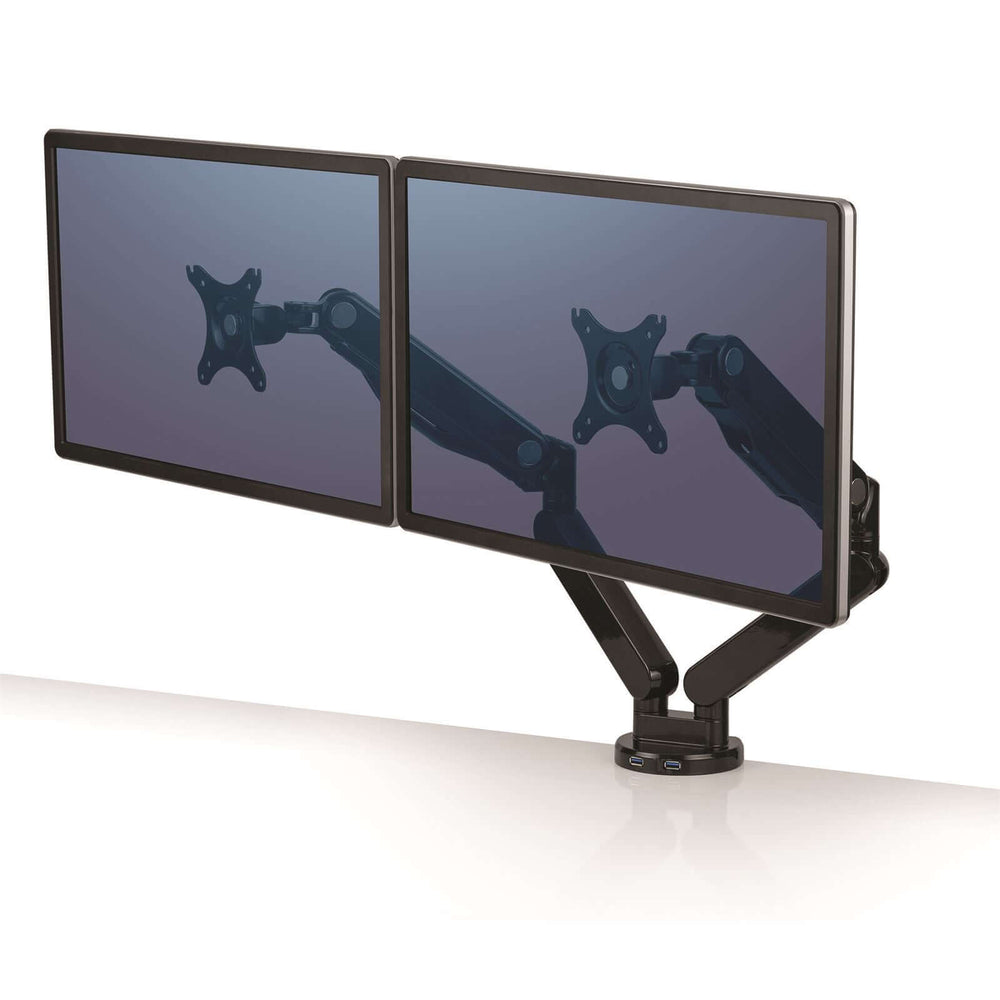 Computer Monitor Flap Dual Monitor Arms - Hold 2 Computer Screens - Ergonomics Now