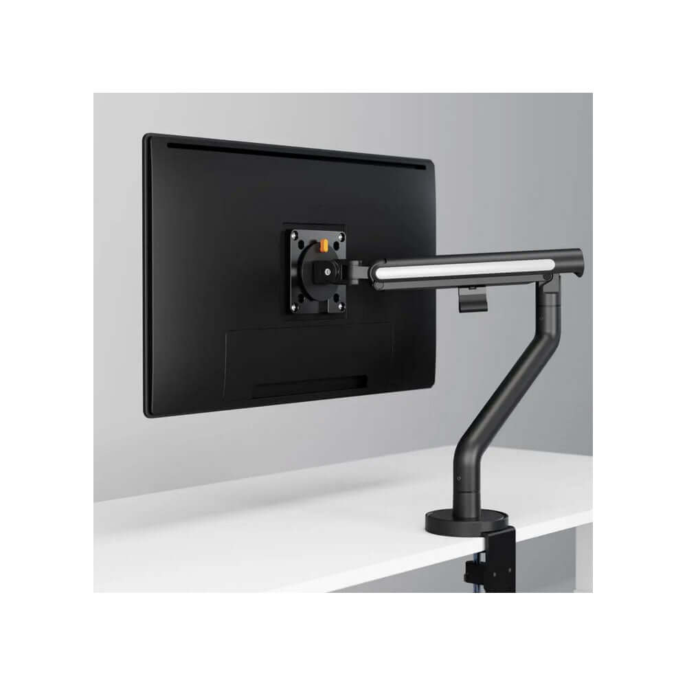 Computer Monitor Ruler Glider Glider Single Monitor Arm with fluid adjustment - Ergonomics Now