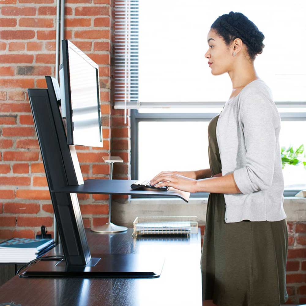 Humanscale Bar Humanscale QuickStand Eco Dual Height Adjustable Workstation ...